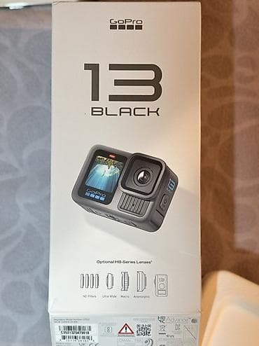 Videokameralar: GoPro HERO 13 Black action kamera Xüsusiyyətlər: - Video: 5.3K yüksək — 1