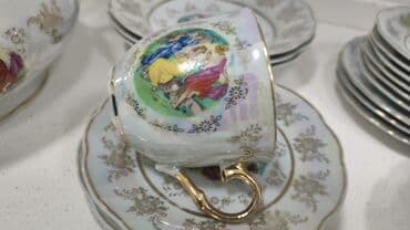 ag guller: Çay dəsti, rəng - Ağ, Farfor — 6