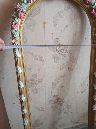 guzgu tek: Güzgü Divar üçün, Oval, Dekorativ, Əl işi — 3