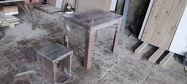 nerjavik stol: Stol kuxoniy plus chetiri tabureta. razmer stola dlina90sm shirina65sm — 1