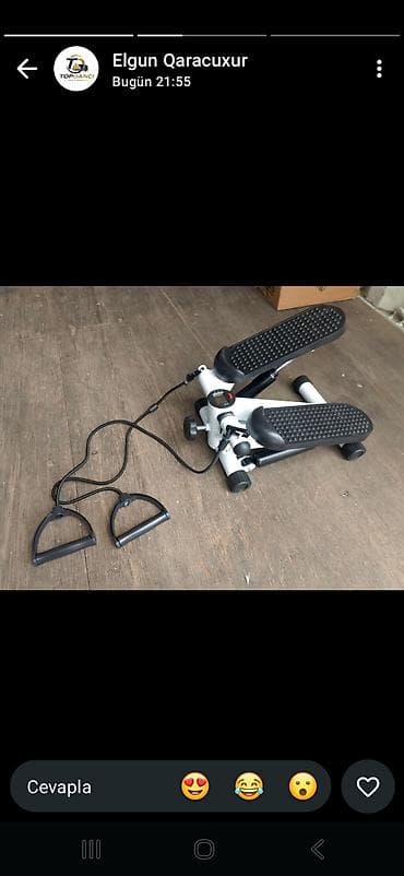 Mini stepper trenajoru – elastik tutacaqlı - Evdə kardio və güc — 3