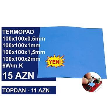 Termopadlar "100x100mm 6watt" ⭐Termopad 100x100x0,5mm 6w – 15 AZN