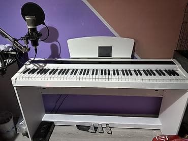 gitara akustik: Greaten P-20 rəqəmsal piano – ağ korpuslu, stendlə birlikdə — 1