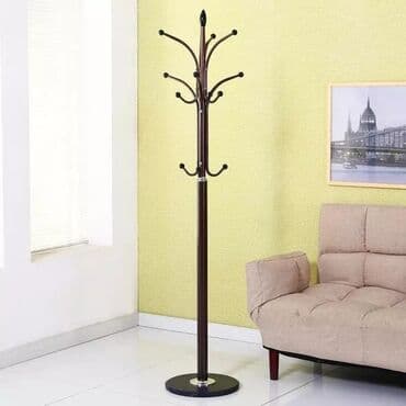 вешалка настенная для одежды: Asılqan qara və ağ rəng olur paslanmir Hündürlük 1.80 sm diametr — 1