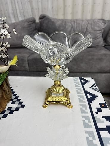 Şüşə dekorativ gile meyvə/qənnadı qabı – klassik dizayn - Material