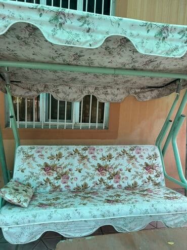 ev üçün yelləncəklər: Divan-yelləncək, Zontikli, Metal — 2