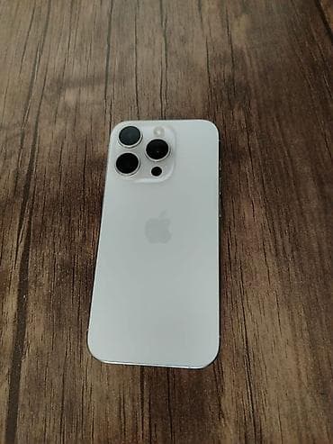 IPhone 15 Pro, 128 GB, White Titanium, Simsiz şarj