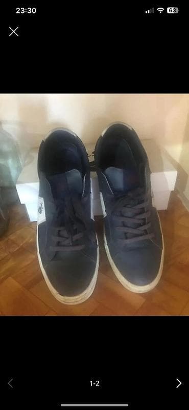 Kişi idman ayaqqabısı - Rəng: tünd göy (lacivərt) – ağ yan panel və — 2