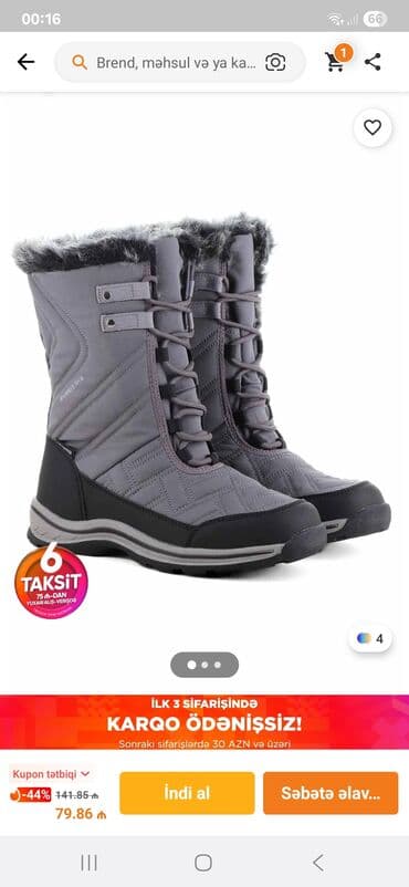 qadınlar üçün hündür ketlər converse: Hammer Jack qadın qış çəkməsi – ölçü 39 - Rəng: boz (qar kombinasiya — 1