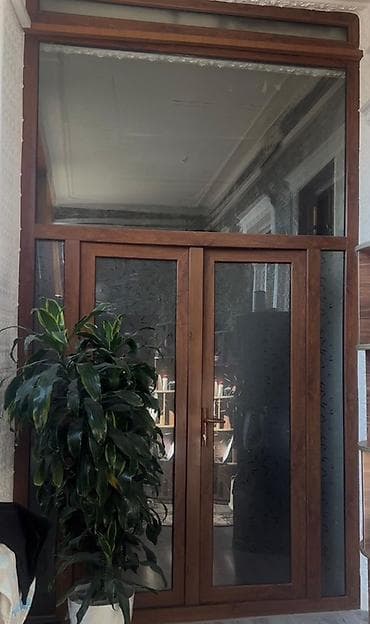panel aboylar: Məhsul: Taxta teksturalı çərçivəli şüşə qapı dəstləri Təsvir: - İsti — 3