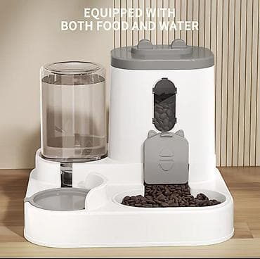 islenmis akvarium satisi: Pişiklər və kiçik cins itlər üçün 2-si 1-də avtomatik yem və su — 3