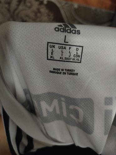 adidas destleri: Futbolka, Adidas, L, rəng - Ağ — 3