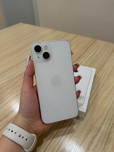 Техника и электроника: IPhone 13, 128 ГБ, Белый, Face ID, Беспроводная зарядка — 1