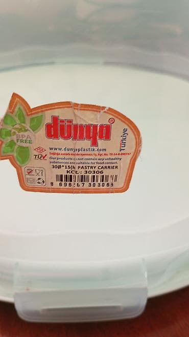 švabra: Dünya Plastik pastry carrier – tort/şirniyyat daşıma və saxlaması üçün — 2