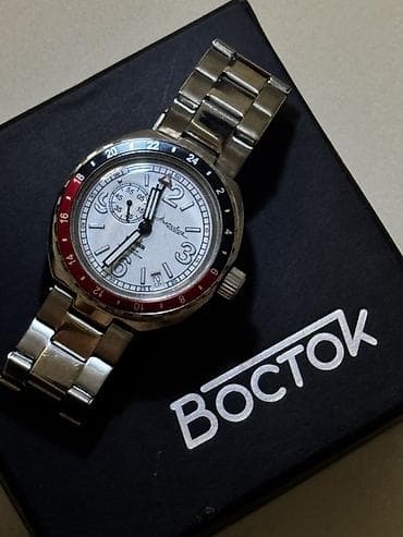 İşlənmiş, Qol saatı, Vostok, rəng - Ağ