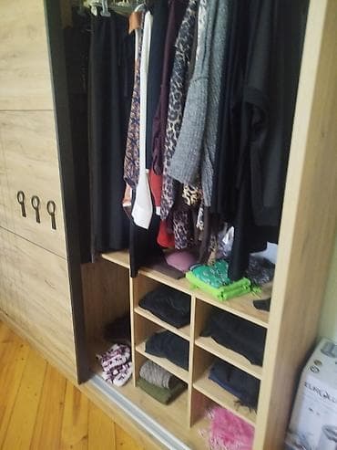 şuşə dolab: 2 qapılı, Güzgülü, Qəhvəyi, Taxta, Kupe, Düz dolab — 3