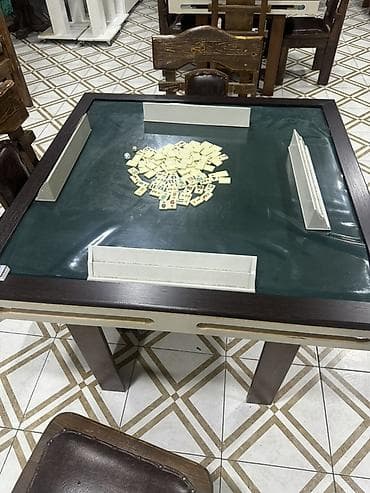 oturaca: Rummikub/Okey üçün oyun masası və aksesuar dəsti - 4 nəfərlik kvadrat — 1