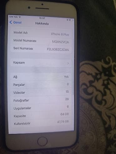 iphone 8 128 gb: IPhone 8 Plus, 64 GB, Ağ, Barmaq izi — 3