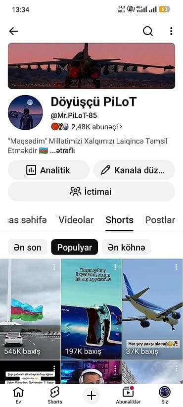 ereb azerbaycan tercume: Xidmət: “Döyüşçü PiLoT” YouTube kanalı və Shorts məzmunu - Kanal adı — 1