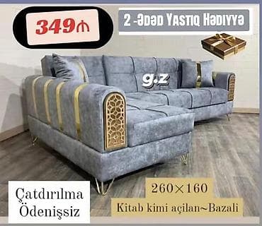 Künc divan, Açılan, Bazalı, Parça, Pulsuz çatdırılma