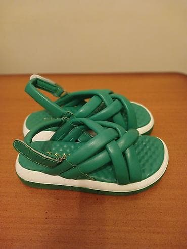 yasil don: Yay üçün rahat və şık sandal - Rəng: yaşıl - Model: qalın hörgülü üst — 1