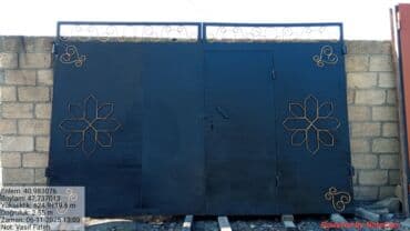 su çəni 1 ton: İşlənmiş Dəmir Həyət darvazası, Yana açılan, Mexaniki, Qapı ilə, rəng - Qara, Kredit yoxdur, Ödənişli çatdırılma — 3