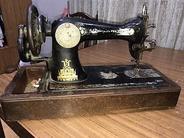 antik samovar: Klassik mexaniki tikiş maşını - Əl ilə fırlanan çarxlı ( The SİNGER — 2