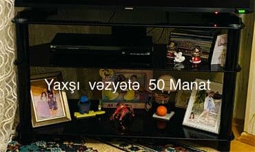 ütü alti: Прямой ТВ стенд, С полками, Стеклянный — 1