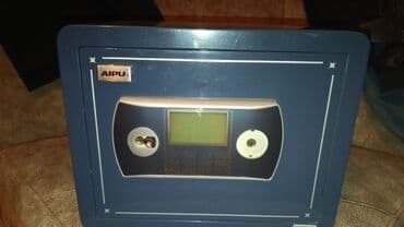 pul qutusu: AIPU elektron seyf - Rəng: tünd mavi - Ön paneldə LCD ekranlı — 1