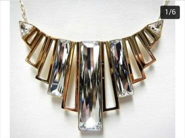 Свадебные платья и аксессуары: Şəffaf şüşə daşlarla bəzədilmiş, yelpik formasında asqılı Swarovski — 3