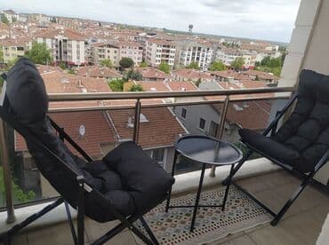 açılıb yığılan oturacaqlar (kreslolar): Həm şezlonqlar həm də sehpa qatlana bilir, komfortludur, bağ evi — 4