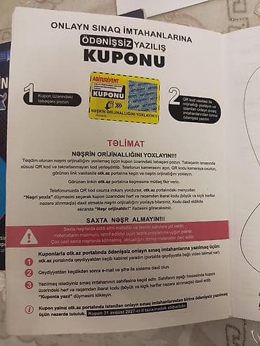 dim test toplusu pdf: Riyaziyyat 11-ci sinif — 5