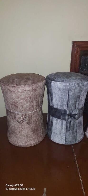 stul işlənmiş: Pufik oturacaq, Nabuk, Kredit yoxdur, Ödənişli çatdırılma — 8