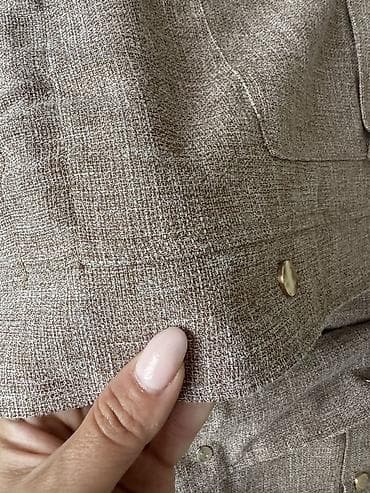 beli: ZARA iki hissəli dəst – jaket və şalvar - Rəng: bej/taxta-qəhvəyi — 3