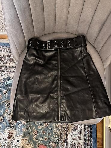 Plaşlar: Mini Ətək, H&M, Dəri, XS — 3