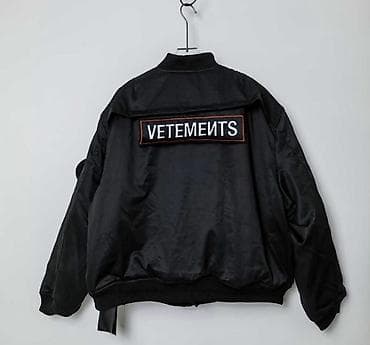 herbi formasi: Vetements brendinin qara bomber gödəkçəsi - Rəng: mat qara - Üslub — 2