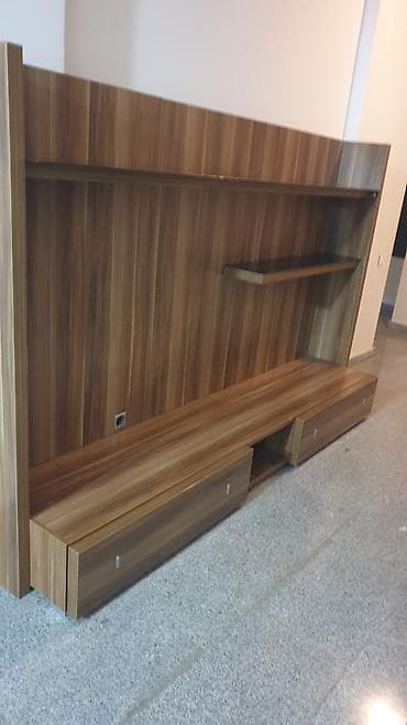 kitab refi modelleri: Düz TV altlığı, Polkalı, Laminat — 1