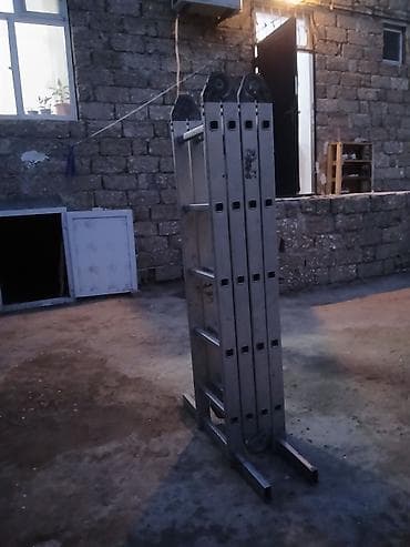 nərdivanların satışı: Alüminium çoxfunksiyalı qatlanan nərdivan - 4 bölməli konstruksiya — 3