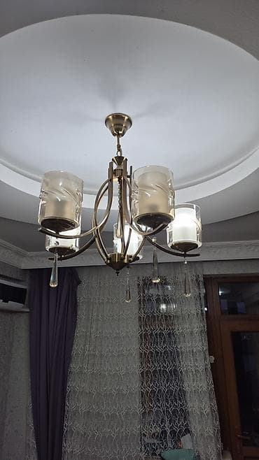 asma tavan: Çılçıraq, 3 lampa, Metal — 2