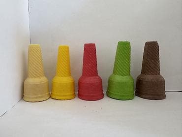 qab qacaq: Rəngli vafli dondurma külahları — 5-lik set Məhsul təsviri: - Klassik — 6