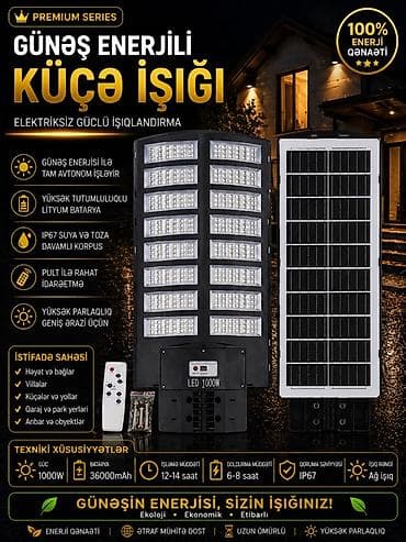 həyət işıqları: Günəş enerjili LED projektor – tam avtonom, enerji qənaətli və güclü — 8