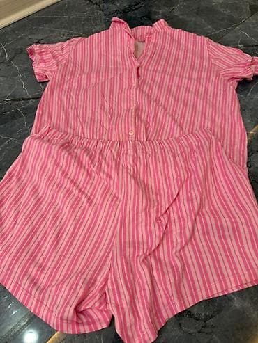 Qadın pijama dəsti – 2 model 1) Krem rəngli dəst: - Qısaqol köynək və — 2