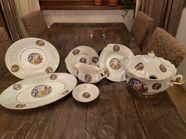 renglemek ucun resimler: Nahar dəsti, rəng - Ağ, Farfor — 1