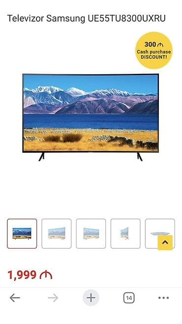 Televizor Samsung LED ekran 55" 4K (3840x2160)