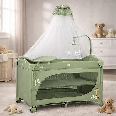 usaq ucun manejler: 👶✨ Yeni Model Kidilo 2 Mərtəbəli Beşik və Oyun Maneji ✨👶 — 1