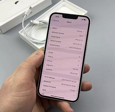 marvel spiderman 2: IPhone 13, 128 GB, Ağ, Zəmanət, Simsiz şarj, Face ID — 5