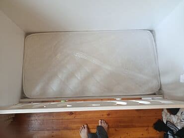 kompozit taxta: Для девочки и мальчика, Четырехугольная, Колыбель, Без бортиков, С матрасом, Без механизма качания — 3