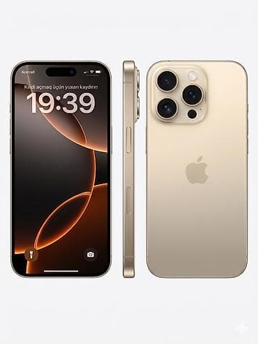 IPhone 16 Pro, 128 GB, Desert Titanium, Simsiz şarj, Face ID
