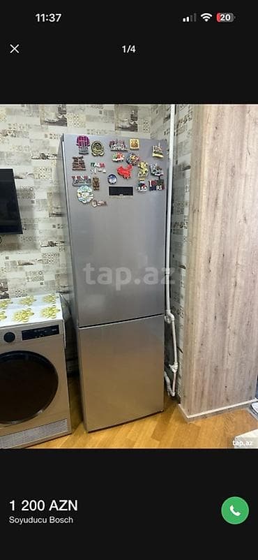 silver dondurucu: Bosch ikiqapılı soyuducu - Rəng: paslanmayan polad (inox) - Qapıların — 1