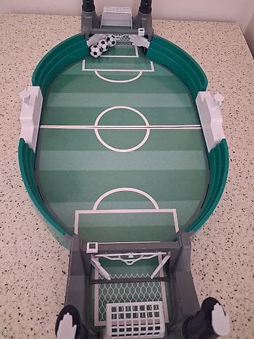 İdman və istirahət: Masaüstü futbol oyunu seti - Oval formalı mini futbol meydançası — 2